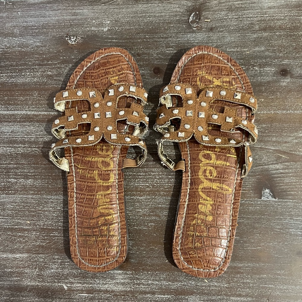 Sam Edelman Gigi Bridget Saddle Flats Brown Size 3